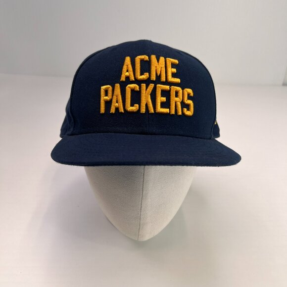 Green Bay Packers Hat Men 8 Acme Spell Out Retro Raised Logo Gym Hype Core Cap